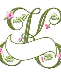 Floral Ribbon Alphabet & Letters