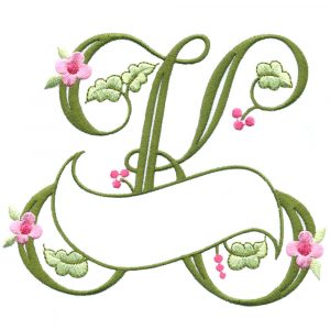 Floral Ribbon Alphabet & Letters