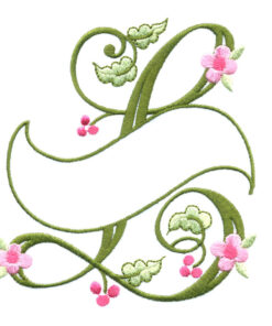 Floral Ribbon Alphabet & Letters