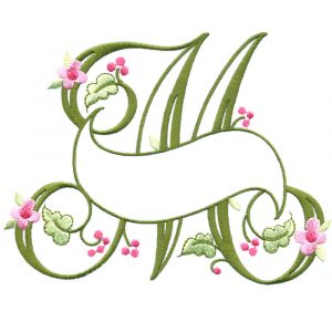 Floral Ribbon Alphabet & Letters