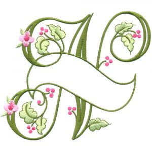 Floral Ribbon Alphabet & Letters