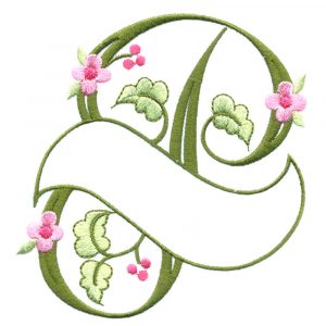 Floral Ribbon Alphabet & Letters