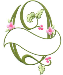 Floral Ribbon Alphabet & Letters