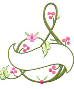 Floral Ribbon Alphabet & Letters