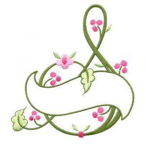 Floral Ribbon Alphabet & Letters
