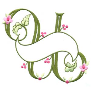Floral Ribbon Alphabet & Letters