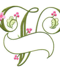Floral Ribbon Alphabet & Letters