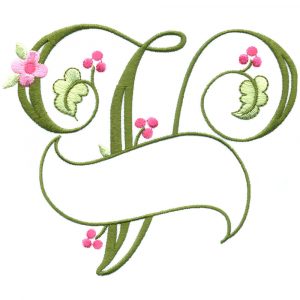 Floral Ribbon Alphabet & Letters