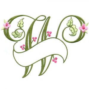 Floral Ribbon Alphabet & Letters