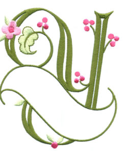 Floral Ribbon Alphabet & Letters