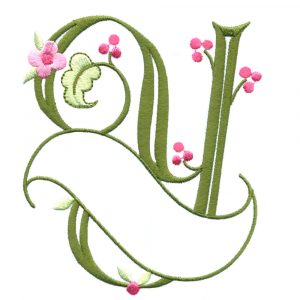 Floral Ribbon Alphabet & Letters