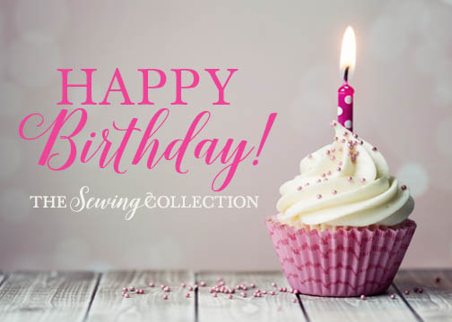 Sewing Collection Gift Card Happy Birthday Cupcake