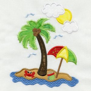 Kids Beach Applique by Kathy Drew