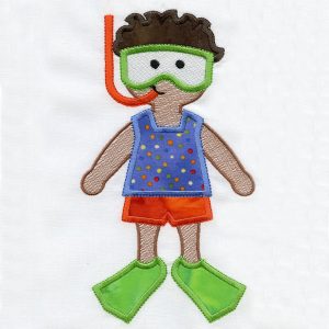 Kids Beach Applique by Kathy Drew