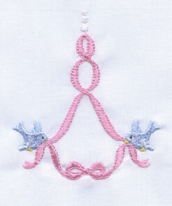Springtime Designs - bluebirds and ribbon
