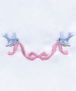 Springtime Designs - bluebirds and ribbon