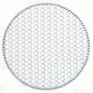 Round Pearl Frame with Lace Fill