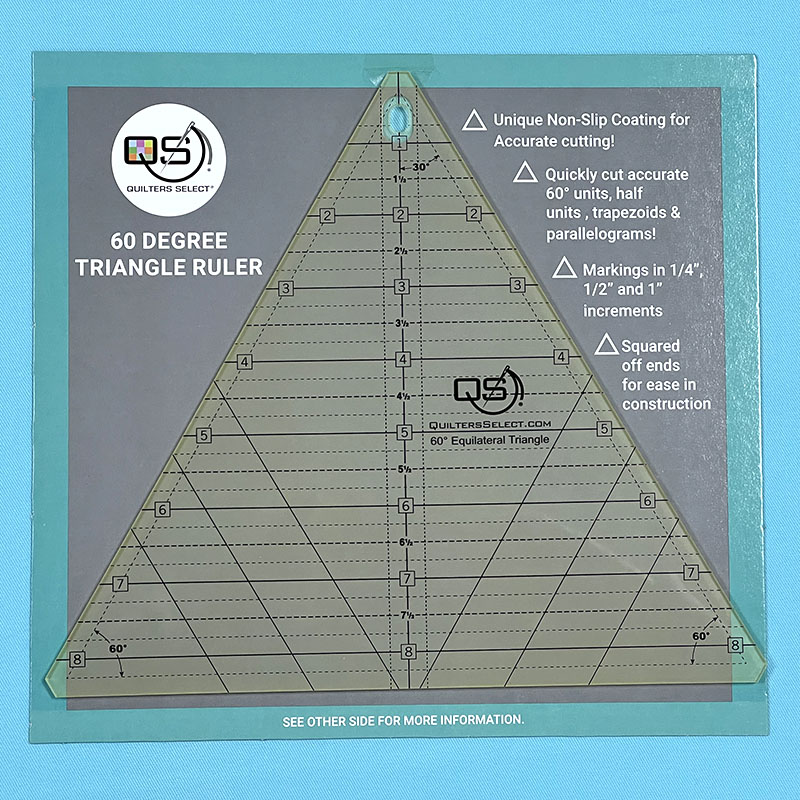 60 Degree Triangle Non-slip Quilting Ruler By Quilters Select