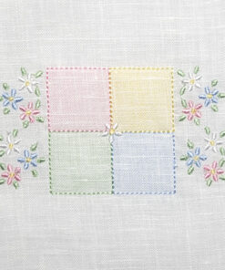 Color Block Quilt Square with Florals