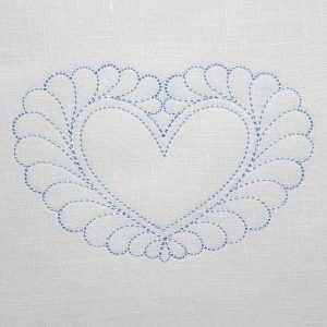 Feathered Heart Quilt Motif