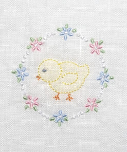Floral Circle with Baby Chick