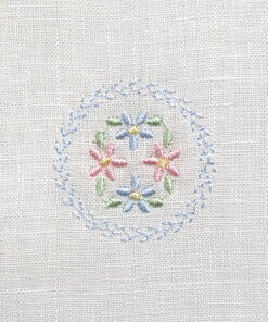 Florals with Feather-Stitched Circle