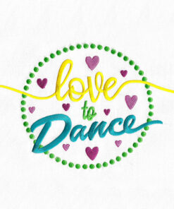 Love to Dance embroidery