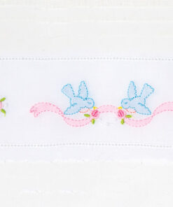 Bluebirds with Ribbon and Flower Horizontal Insertion