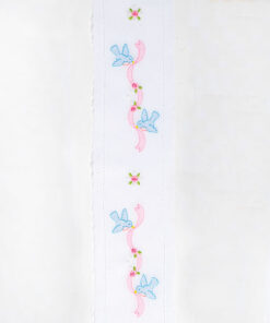Alternative view of Bluebirds with Ribbon and Flower Vertical Insertion